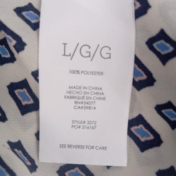 Cabi Top Women Large Cleo Black Cream Diamond Print Sleeveless Scoop Neck Blouse - Picture 7 of 8